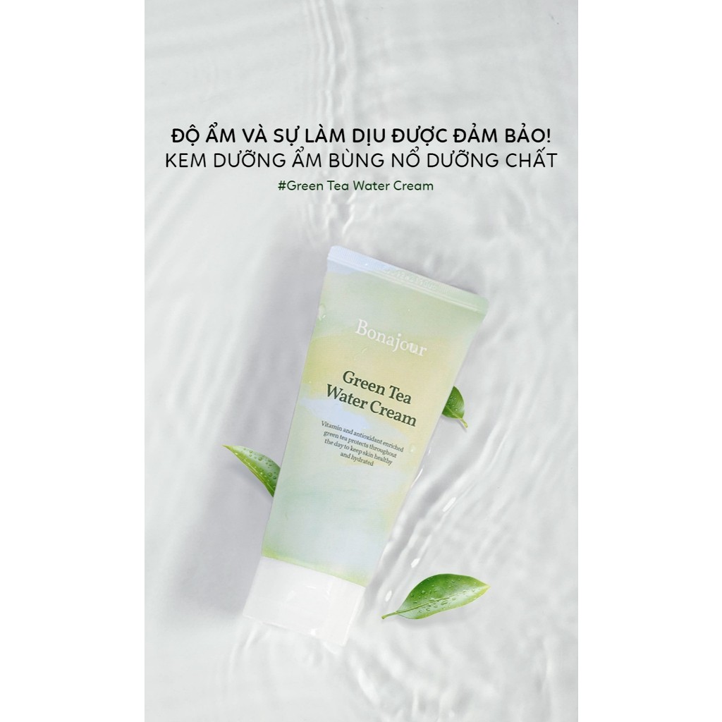 Kem dưỡng ẩm làm sáng và cải thiện nếp nhăn BONAJOUR GREEN TEA WATER CREAM 100ml | DAMDAVN