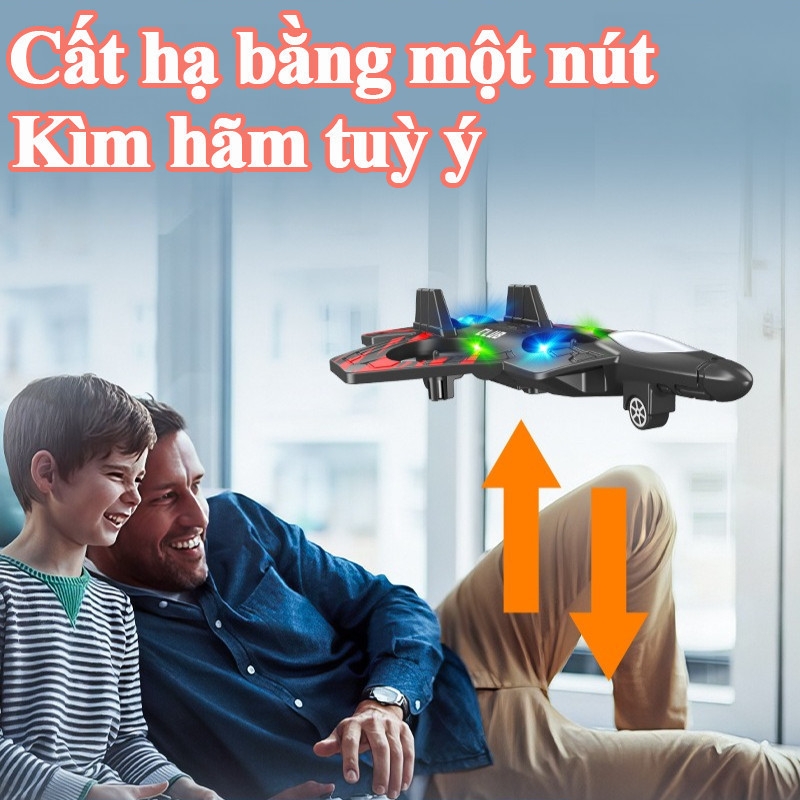 Máy bay điều khiển từ xa Động cơ 4 cánh quạt, Có đèn led vào ban đêm, Đồ chơi máy bay