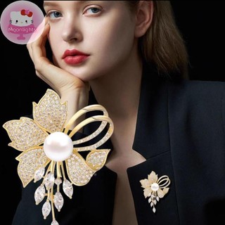 Moonlights Thời Trang Kim Cương Giả Hoa Ngọc Trai Thổ Cẩm Dành Cho Nữ Quần Áo Áo Áo Trang Sức Phụ Kiện Quà Tặng EN