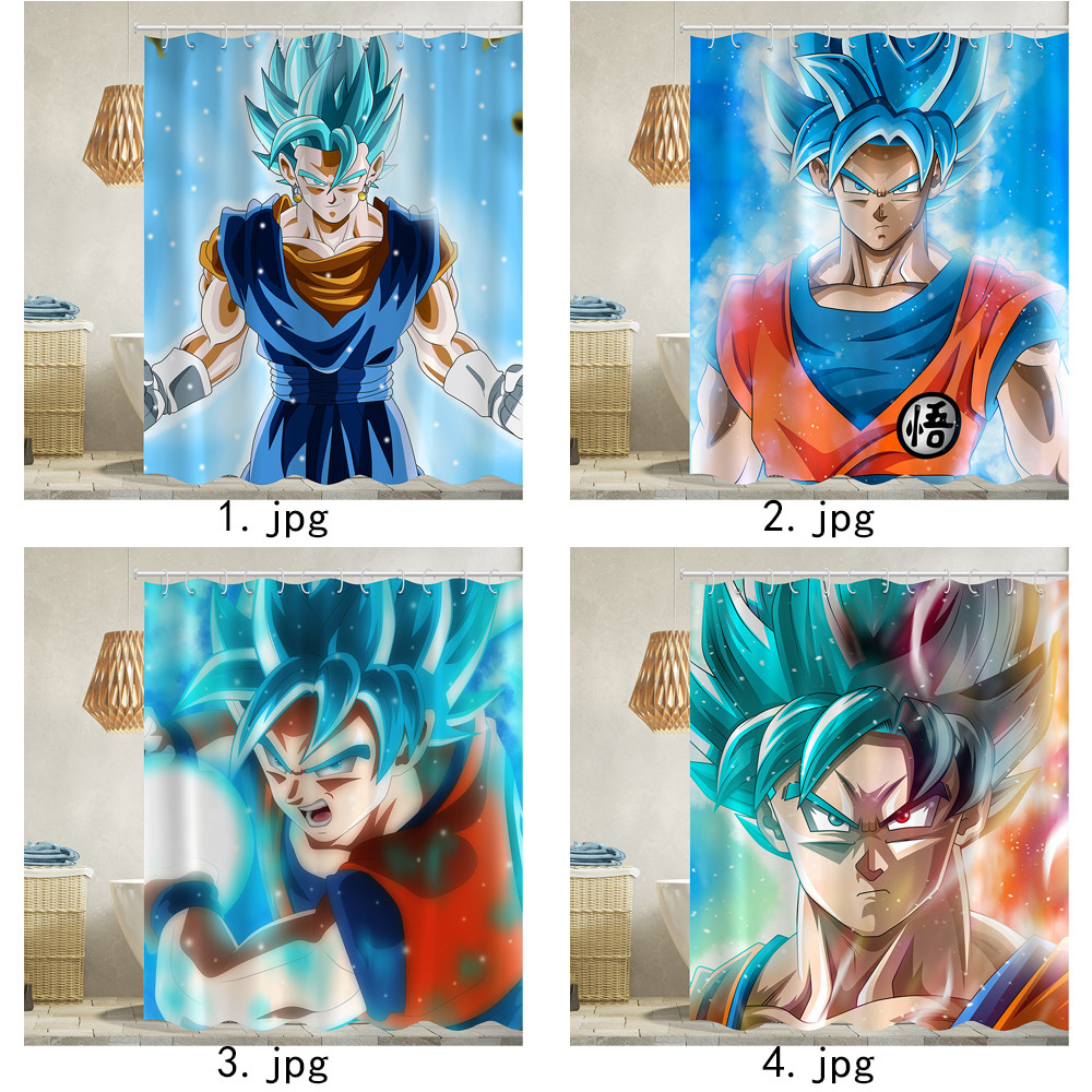 Rèm tắm chống nước Dragon Ball Polyester Trang trí phòng tắm