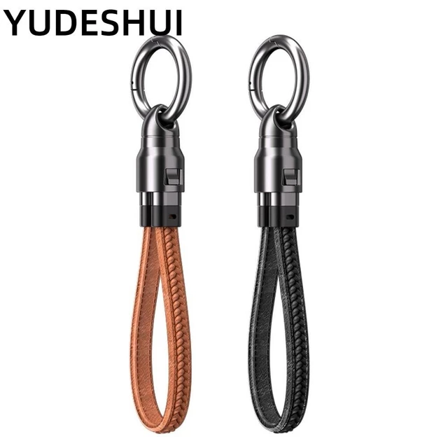 Cáp sạc USB C YUDESHUI Móc khóa, Dây sạc nhanh hợp kim kẽm hiện tại 5A, Sạc nhanh di động Chiều dài ngắn 240W Cáp sạc điện thoại loại C