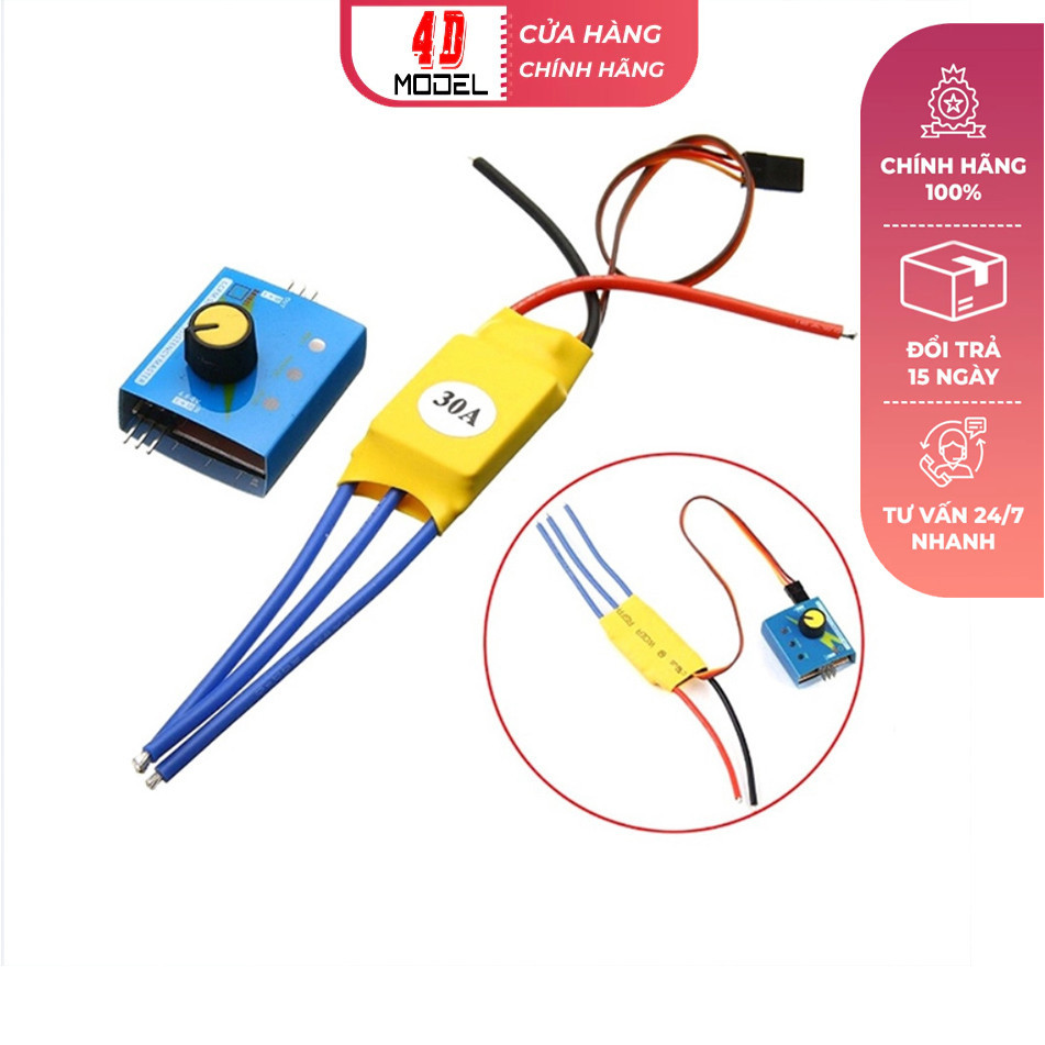 ESC 30A 3 pha cho động cơ không chổi than + điều khiển tốc độc PWM ...