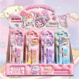 Ngẫu Nhiên 1 Bộ 3D Cơ Bút Chì Bộ Kawaii Hoạt Hình Viết Bút Chì Cho Học Sinh Trường Văn Phòng Phẩm