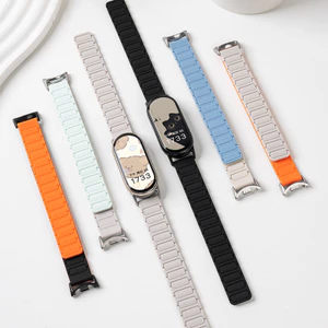 Dây đeo vòng từ tính cho Xiaomi Smart Band 10 9 8 Đồng hồ thông minh Vòng đeo tay silicon cho Xiaomi Mi Band 10 Band 9 Phụ kiện dây đeo đồng hồ