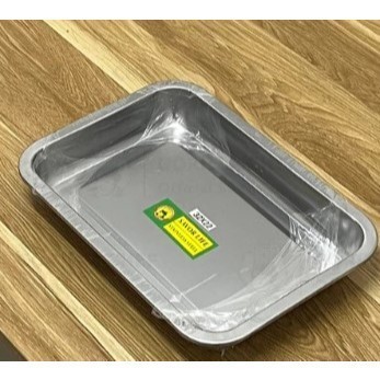Khay inox đựng thức ăn kích thước 32x22 - Sâu 4.8cm mâm cơm, khay nướng bánh, khay lót bàn ăn