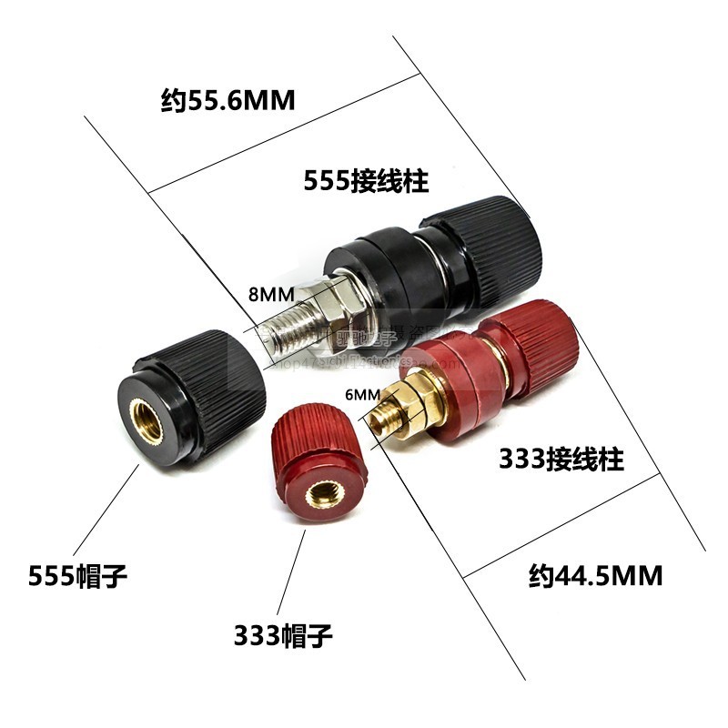 333 / 555 Loại Đầu Nối Biến Tần Kẹp M6M8 Chịu Nhiệt Độ Cao 6 / 8MM Đồng Nguyên Chất Mạ Vàng Cao Dòng Điện Dây Nhà Ga