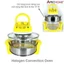 Lò nướng tròn APECHOME APH618, Dung tích 12->17 lít công suất 1300W, nấu nướng rả đông nhanh