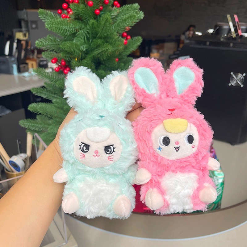 [ SẴN HÀNG ] Móc khóa gấu bông thỏ thị trấn, Gấu bông thỏ móc khóa hình thỏ kích thước 18Cm