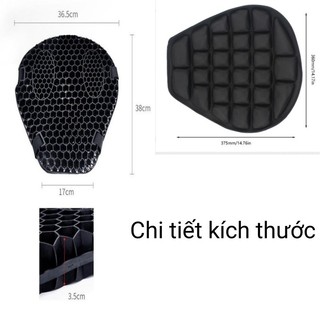 Đệm Lót Yên Xe Máy 3D, Hình Tổ Ong Chống Trượt, Giảm áp lực lên mông, giảm đau mông, ê mông