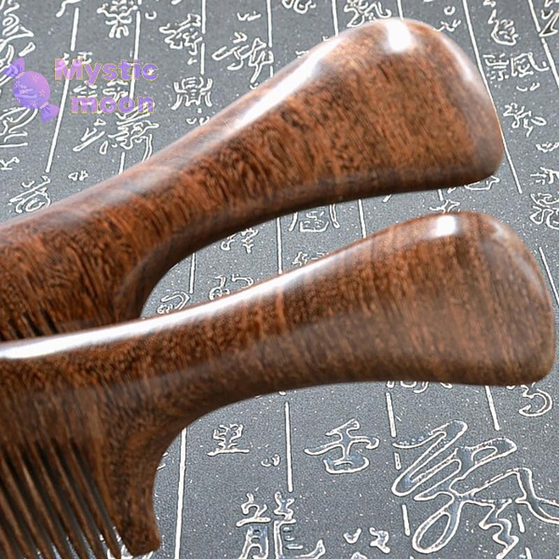 [Huyền bí] Lược chải tóc bằng gỗ đàn hương tự nhiên Máy mát xa Lược gỗ chống tĩnh điện Răng rộng dài Detangle Lược gỗ đàn hương Chăm sóc tóc Quà tặng gia đình [Mới]