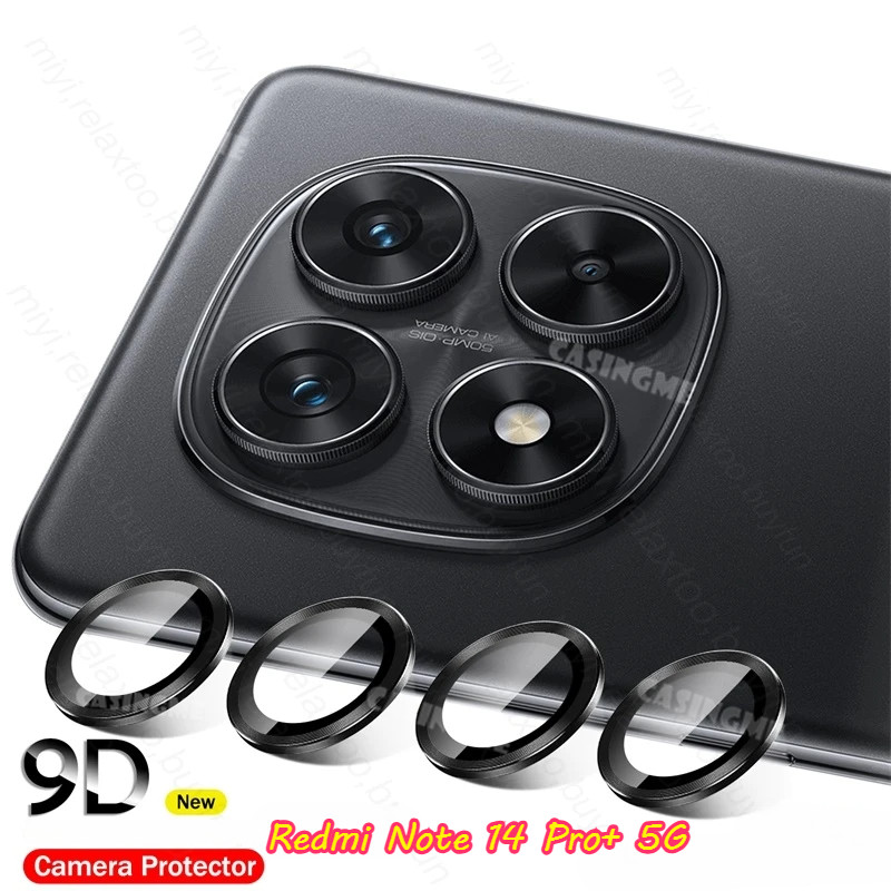 Redmi Note 14 Pro + 5G Kim Loại Bảo Vệ Ống Kính Máy Ảnh Vòng Dành Cho Note 14 Pro + Camera Kính Cường Lực Bảo Vệ Vòng Camera