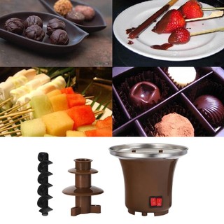 Đài phun nước sô cô la gia đình ba lớp, Fondaue sô cô la tan chảy, Máy dung nham sô cô la để nấu chảy sô cô la, Tháp sô cô la ba gia đình