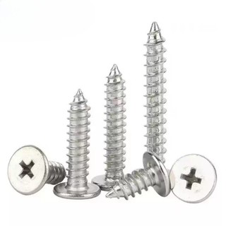 ((LXY) Vít răng thưa bắn gỗ, vít bắt tắc kê inox 304 đầu bằng  M2 / M2.3 / M2.6 / M3 / M3.5 / M4 / M5 / M6 L: 4-50mm (RM-VN-1)