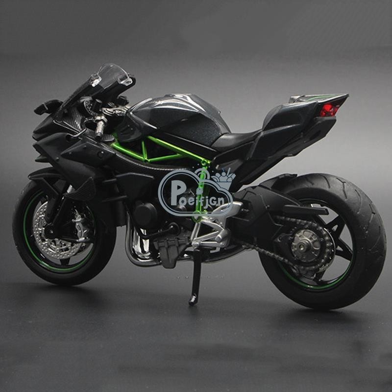 1: 12 H2 R Xe Máy Diecast Hợp Kim Mô Hình Đồ Chơi Đen Ninja H2R Xe Máy Bộ Sưu Tập Có Thể Tháo Rời Màu Đen