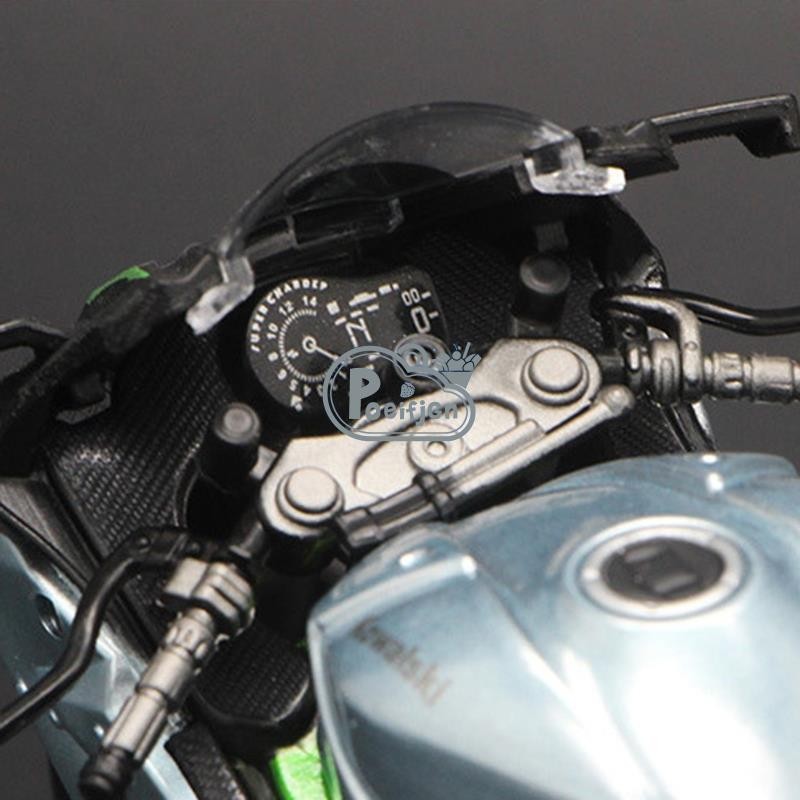 1: 12 H2 R Xe Máy Diecast Hợp Kim Mô Hình Đồ Chơi Đen Ninja H2R Xe Máy Bộ Sưu Tập Có Thể Tháo Rời Màu Đen