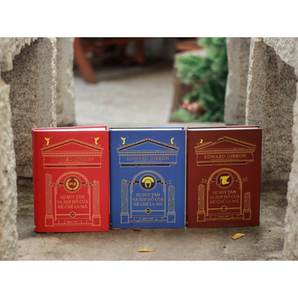 Combo 3 Cuốn Sách (Bìa Cứng) - Sự Suy Tàn Và Sụp Đổ Của Đế Chế La Mã (Tặng Kèm Boxset) - Edward Glaese (Omega Plus)