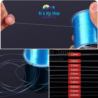 Cuộn 500m Cước Nhật Trong Suốt Không Co Giãn Làm Trang Sức Handmade, Đồ Thủ Công, Câu Cá