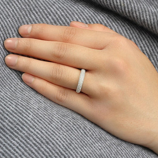 Châu Âu Mỹ ins Nhẫn Sáng Bóng Full Kim Cương Phong Cách Mới Nữ