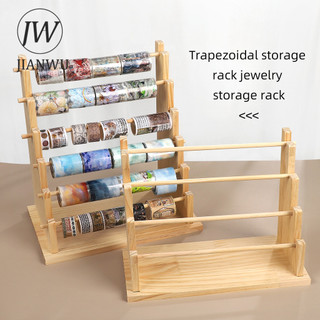 JIANWU Bốn Lớp / Sáu Lớp Hình Thang Giá Để Đồ Bằng Gỗ Băng Chất Liệu Cắt Kéo Giá Để Đồ Tạp Chí Sáng Tạo Văn Phòng Phẩm