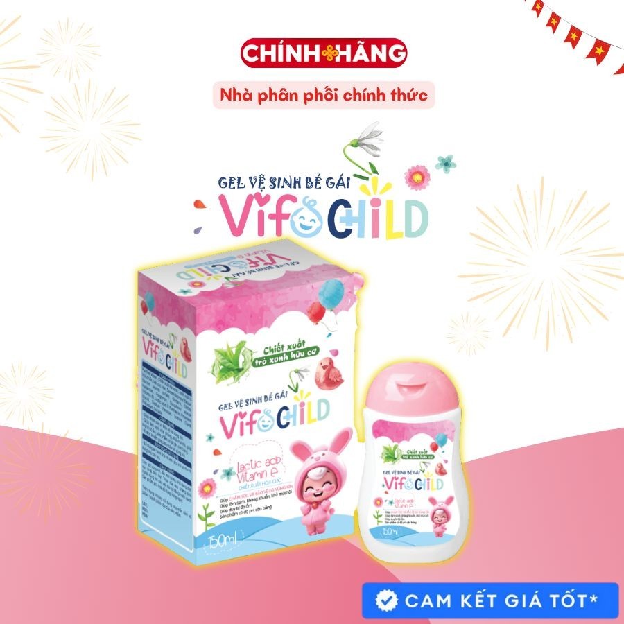 Gel vệ sinh bé Gái VIFOCHILD 150ml Dùng cho trẻ từ sơ sinh Chăm sóc dịu nhẹ vùng nhạy cảm Baby 1 1