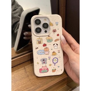 Puppy Snack Minh họa Dễ thương Động vật nhỏ vui nhộn Vỏ điện thoại Thích hợp cho iPhone15plus 14pro 13promax 12 11pro xsmax xr 16 15pro 14 13 12promax 11 7plus Vỏ chống sốc