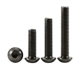 (((LXY) Ốc lục giác thép đen, Bulong lục giác đầu dù thép tôi đen cấp bền 10.9 ,Ốc Vít Đầu Lục Giác Tròn M2 / M2.5 / M3 / M4 / M5 / M6 / M8 (RM-VN-1)
