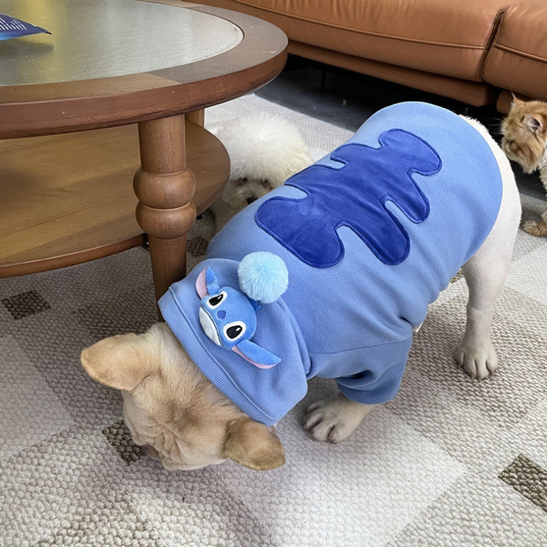Thú Cưng Dễ Thương Lót Lông Cừu Dày Áo Teddy Gấu Trúc Chó Mùa Thu Đông Áo Chui Đầu