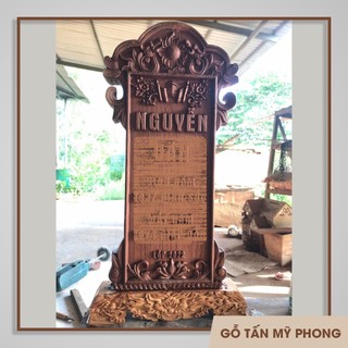Chạm khắc theo yêu cầu Bài vị thờ - Linh vị thờ Hương Linh gỗ tự nhiên - Hương vị gỗ