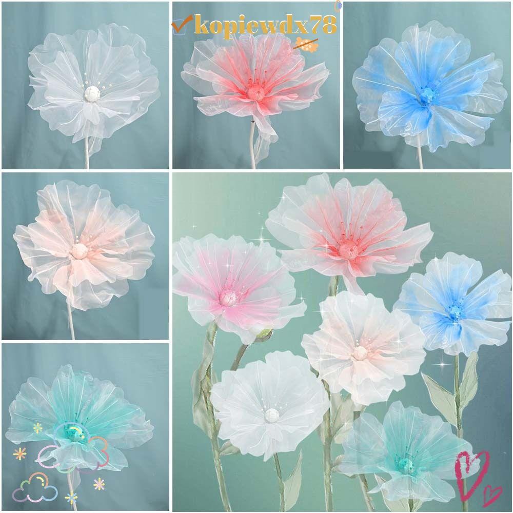 Kopiewdx78 Hoa mô phỏng lớn, Hoa giả lớn rỗng, Màn hình cửa sổ 30cm Gạc ...