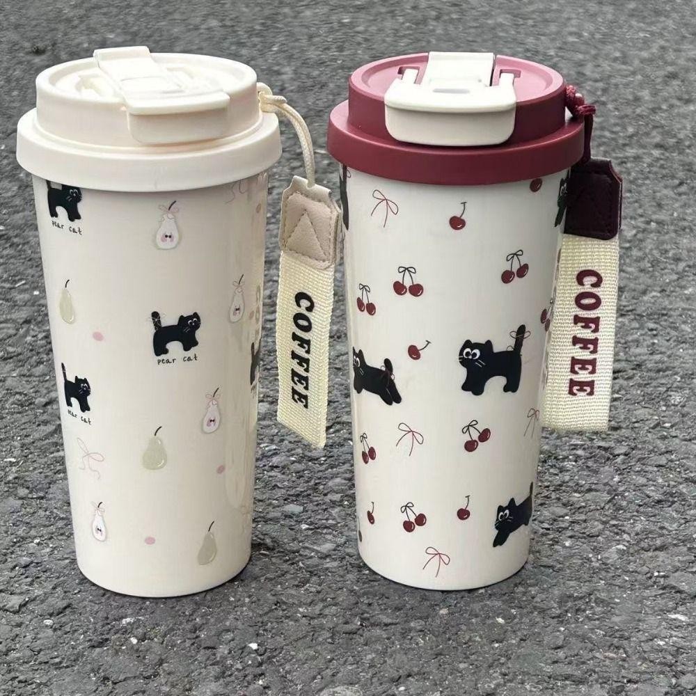Bình Nước ORDOBOX, Cốc Nước Uống Đôi Chống Rò Rỉ, Dây Mang Dung Tích Lớn Di Động 550ml Cốc Cà Phê Sinh Viên