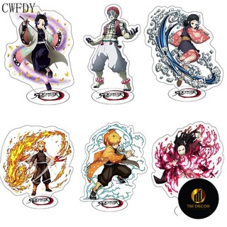 Mô hình Standee Anime Demon Slayer Figures Acrylic Stand Model Cartoon Agatsuma Zenitsu decor góc học tập để bàn 15cm