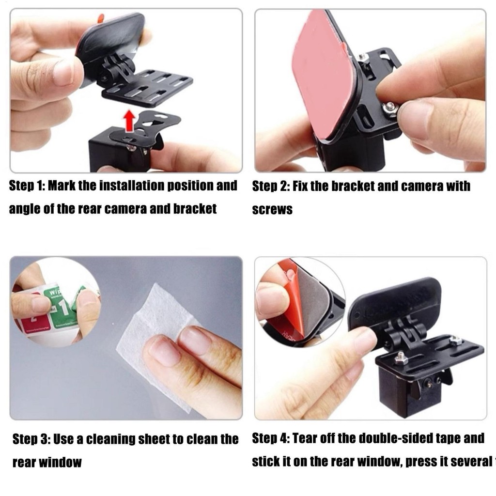 Cửa Sổ Phía Sau Camera Gắn Dash Cam Chân Đế Gắn Camera Cho Xe Phía Sau Kính Chắn Gió Dự Phòng Giá Đỡ Camera pomervn