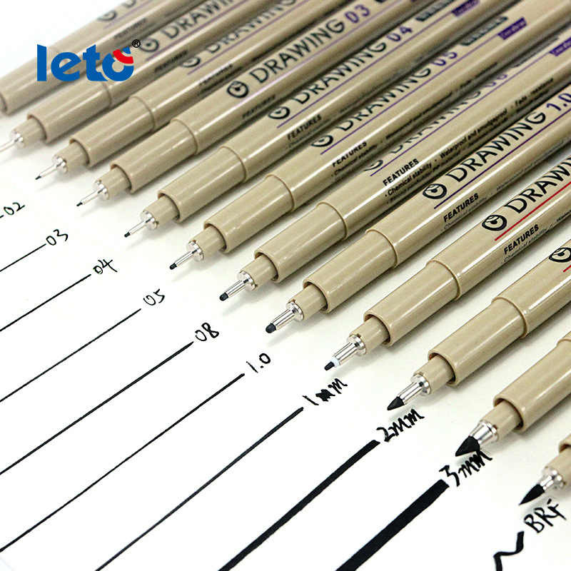 Nghệ Thuật Manga Phác Thảo Bút Micron Đánh Dấu Móc Dây Kim Phác Thảo Bàn Chải Mềm Đồ Dùng Nghệ Thuật