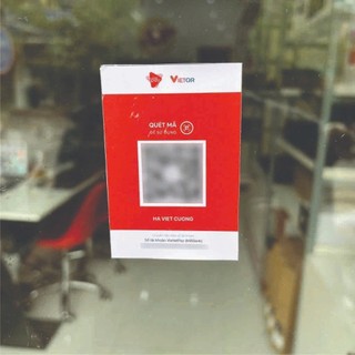 Decal Mã QR dán kính, bảng quét mã Qr bằng decal dán kính, sticker dán tường có keo mặt sau,............................