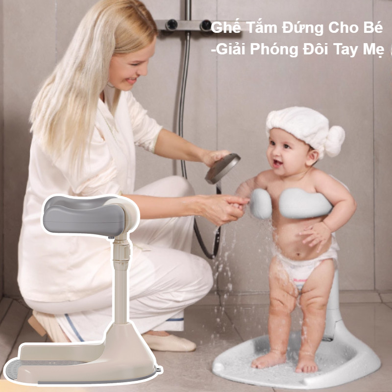 Ghế tắm đa năng cho bé 6-36 tháng,điều chỉnh độ cao,Dùng tắm gội, thay bỉm, thay đồ, vệ sinh,Vật Liệu An Toàn