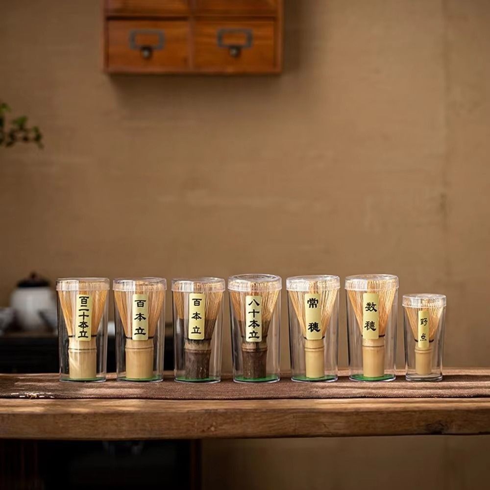 Bộ trà Matcha Nhật Bản SLICELLIFE, Bát diêm Que trà Bàn chải Matcha, Muỗng Matcha có thể tái sử dụng Dụng cụ pha trà bằng gốm tre Bộ đánh trứng Matcha dành cho những người yêu thích trà
