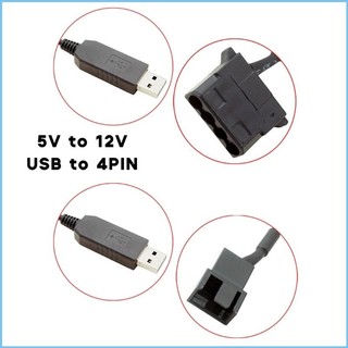 EZ USB sang 4Pin PWM 5V sang 12V Boost Line USB Tay Quạt PC Bộ Chuyển Đổi Nguồn Cổng Kết Nối Cáp Chuyển Đổi Với ON Switch