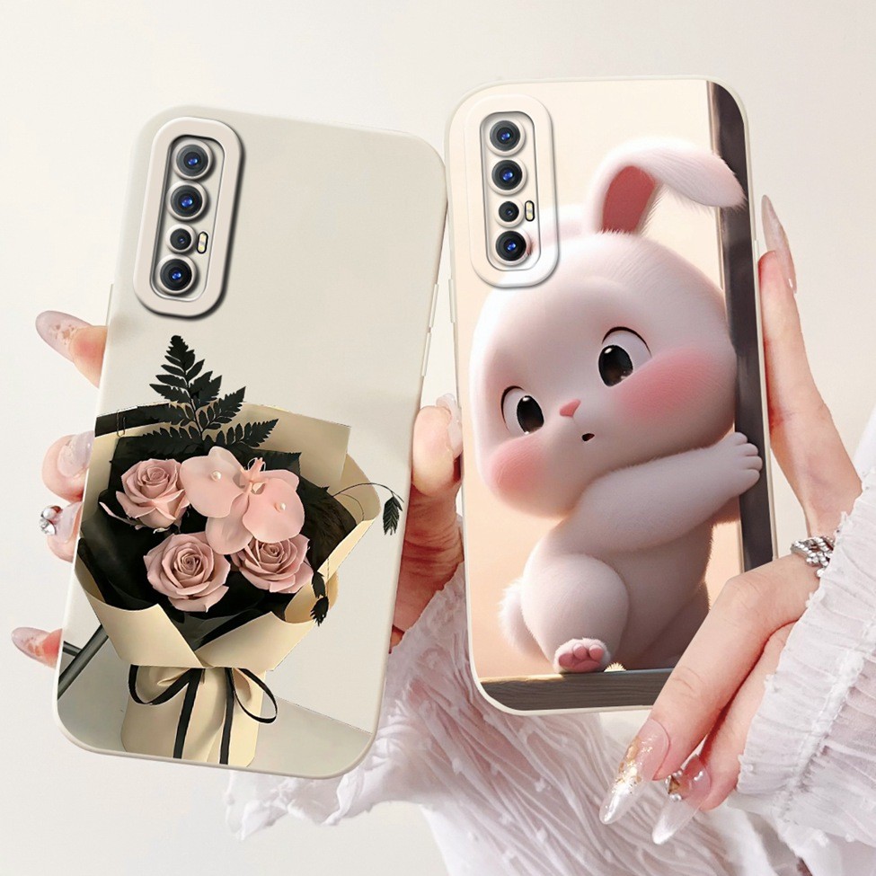 4G Cho Oppo Reno 3Pro Ốp Lưng CPH2037 Hoa Thời Trang Sang Trọng Kawaii Mèo Dễ Thương Chống Sốc Ốp Lưng Điện Thoại Oppo Reno3 Pro 4G CPH2035 CPH2036