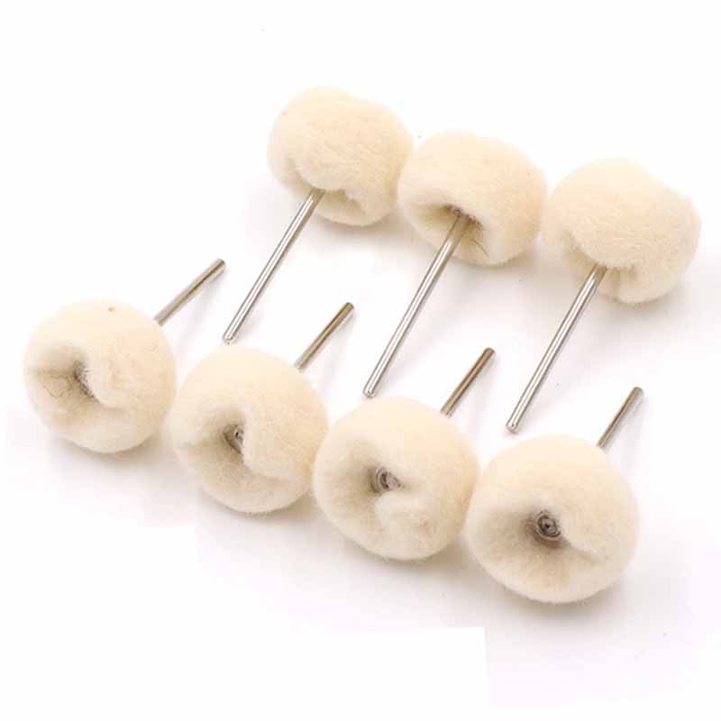 Đầu đánh bóng len Mini 2,35 / 3mm Chân đạp Bánh xe đánh bóng Bàn chải khoan Dụng cụ mài mòn quay Chi tiết ô tô Phụ kiện làm sạch