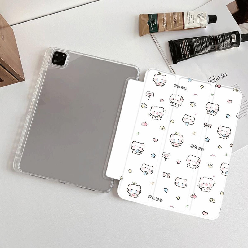 Ốp Bảo Vệ Cho iPad 10th air 11 inch 2025 A16 gen11th 2024 pro11 pro 12.9 Gen5 / 6 Air5 / 6 / 7 Air1 / 2 Gen7 / 8 / 9th Mini4 / 5 / 6 air 13 inch Phim Hoạt Hình Dễ Thương Trong Suốt Vỏ Máy Tính Bảng