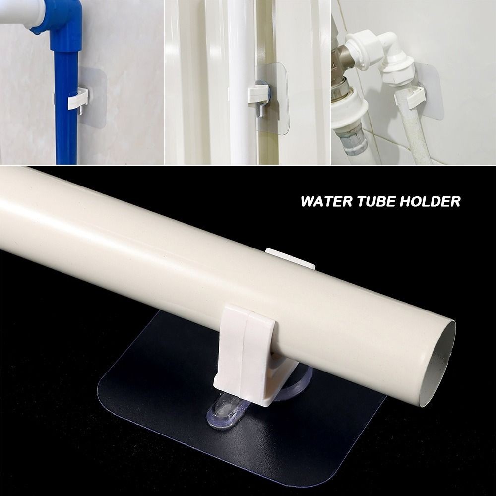SUNKISSD 1 / 5 Cái Giá đỡ ống nước, Kẹp ống tự dính tưới vườn không đục lỗ, Phụ kiện chụp cố định Bể cá Bộ chuyển đổi tưới nước bể cá Đầu nối kẹp ống