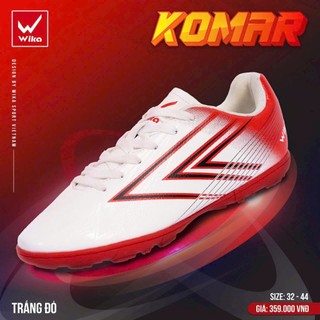 Giày Đá Bóng Wika KOMAR trẻ em, người lớn, Chất Liệu Da PU Cao Cấp, Đế Cao Su Khâu Full, TF Bám Sân