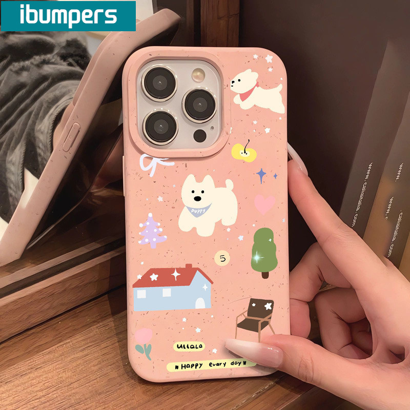 ibumpers Ốp Lưng IPhone Đơn Giản Họa Tiết Dachshund Dễ Thương Chó Con Cho IPhone 16 15 14 12 13 11 Pro Max IP 7 8 Plus X XS XR Ốp Điện Thoại Silicon Mềm Chống Sốc