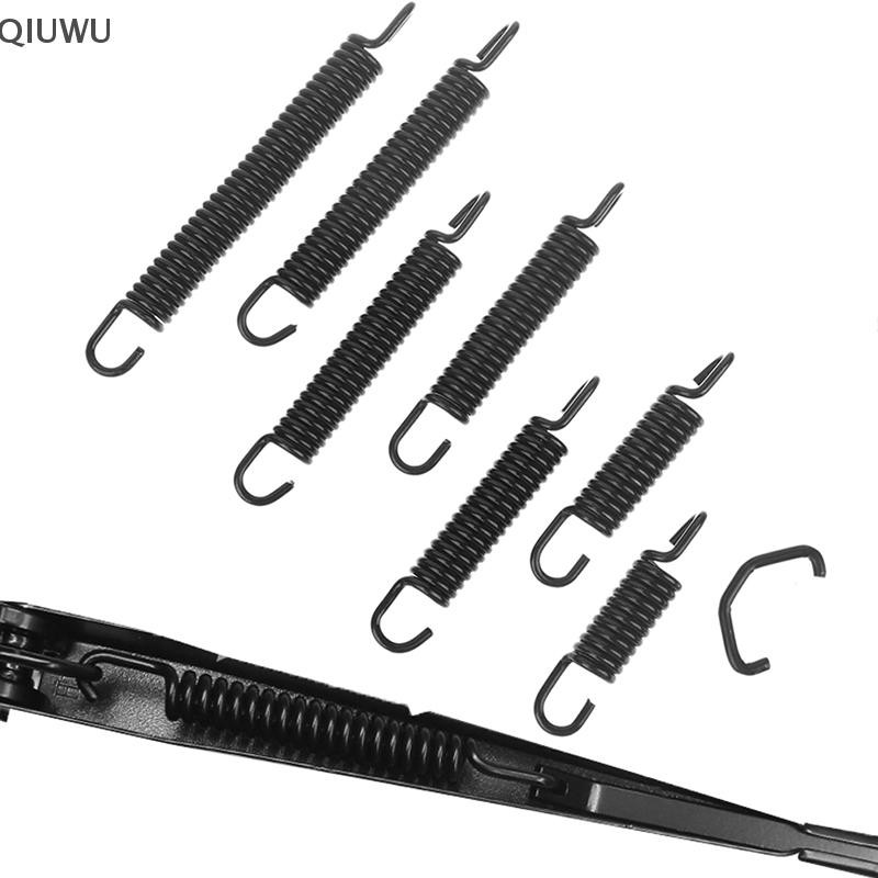 Qiuwu Kính chắn gió ô tô Rocker Cần gạt nước áp lực Cánh tay thép Căng thẳng Đường kính dây lò xo 2,8mm Đường kính ngoài Chiều dài 14mm 68 78 89 115 130mm.