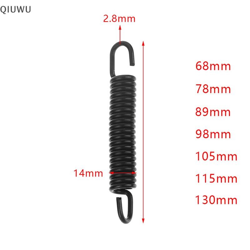 Qiuwu Kính chắn gió ô tô Rocker Cần gạt nước áp lực Cánh tay thép Căng thẳng Đường kính dây lò xo 2,8mm Đường kính ngoài Chiều dài 14mm 68 78 89 115 130mm.