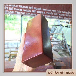 Cục gỗ ủi đồ, chặn giấy xịn giá xưởng 5x7x18 cm, phủ bóng, gỗ decor 5cm, 7cm