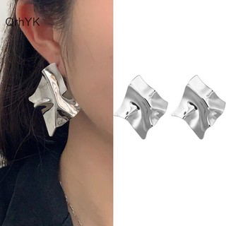Nhà Máy Thời Trang Kim Loại Thả Bông Tai Mặt Dây Không Đều Bông Tai Xoắn Hình Học Cá Tính Bông Tai Cho Nữ QrhYK