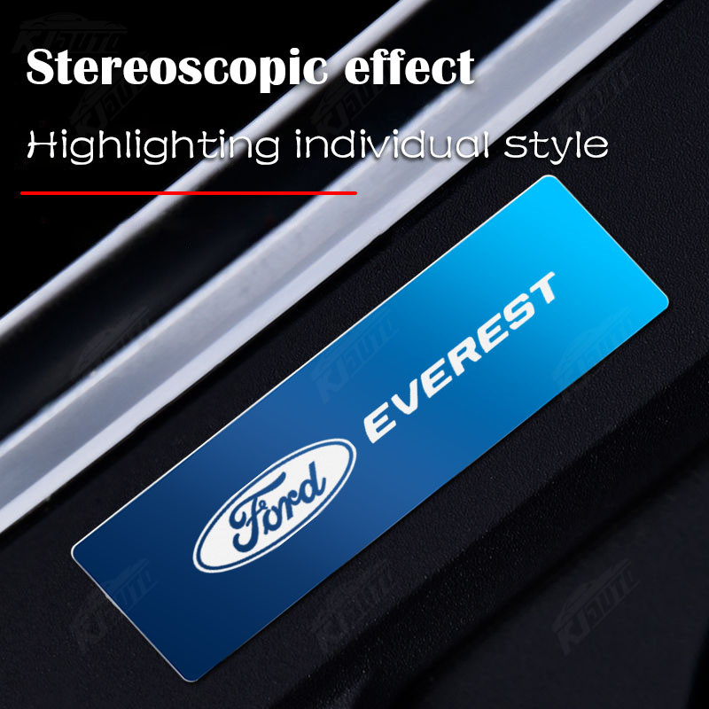 Ford Everest Gương Kim Loại Logo Xe Hơi Miếng Dán 3D Huy Hiệu Thép Không Gỉ Cá Tính Sửa Đổi Nội Thất Phụ Kiện