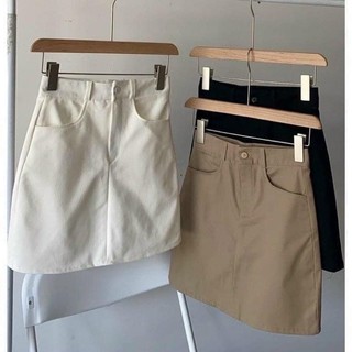 [Combo 2 chân váy] Chân váy chữ A ngắn trên gối chất vải kaki dày dặn mềm mịn, váy chữ a ngắn có quần trong