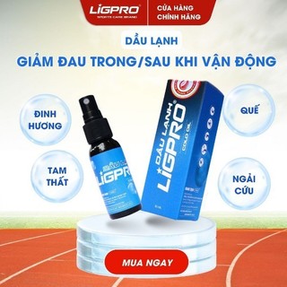 Dầu lạnh giảm đau nhanh 30ml LIGPRO dạng xịt Hiệu quả trong và sau khi vận động